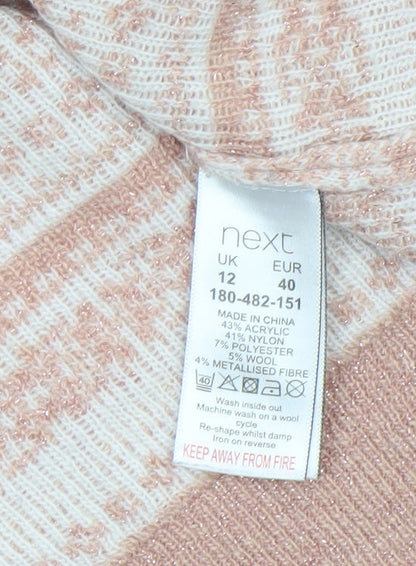 Womens UK Size 12 NEXT Pink Pullover Jumper