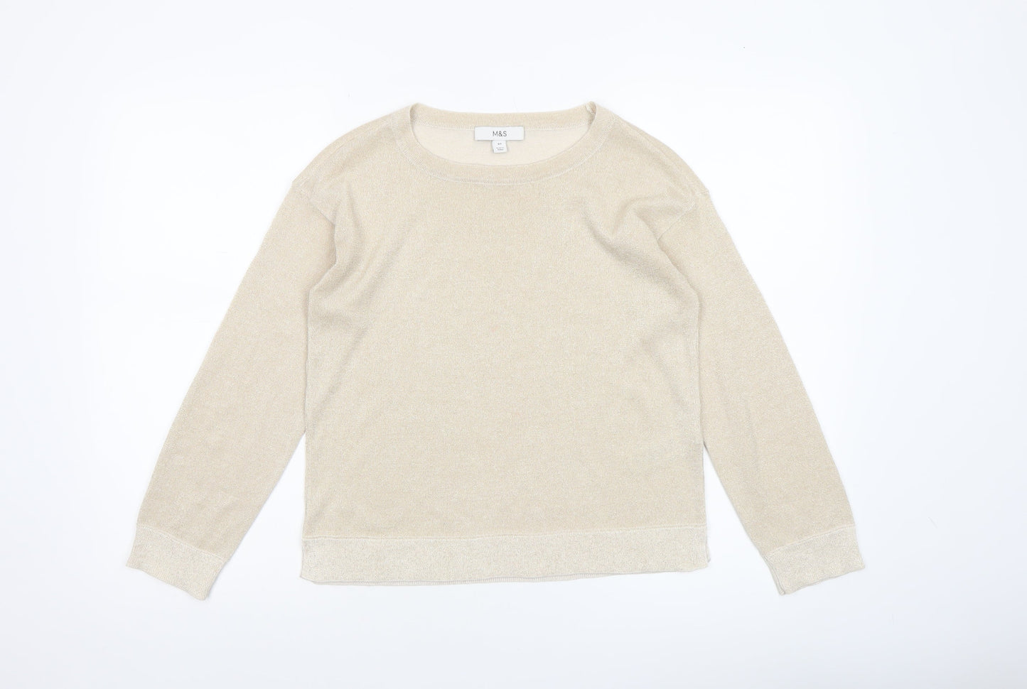 Womens UK Size XS Marks and Spencer Beige Pullover Jumper