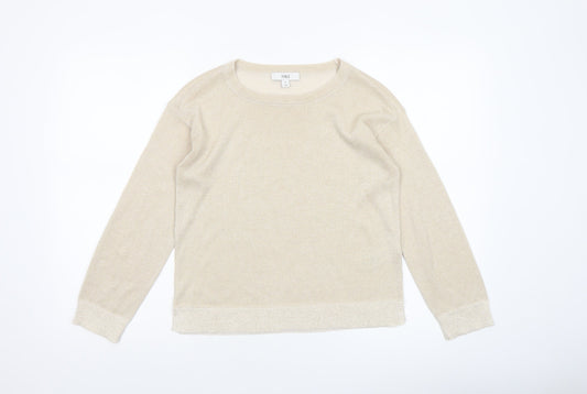 Womens UK Size XS Marks and Spencer Beige Pullover Jumper