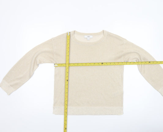 Womens UK Size XS Marks and Spencer Beige Pullover Jumper