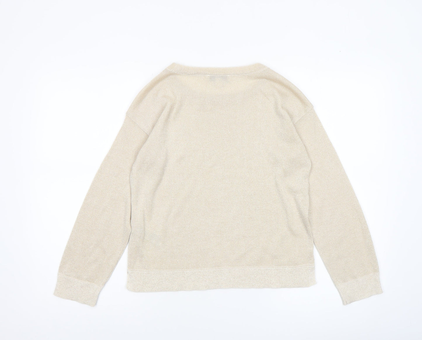Womens UK Size XS Marks and Spencer Beige Pullover Jumper