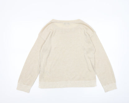 Womens UK Size XS Marks and Spencer Beige Pullover Jumper