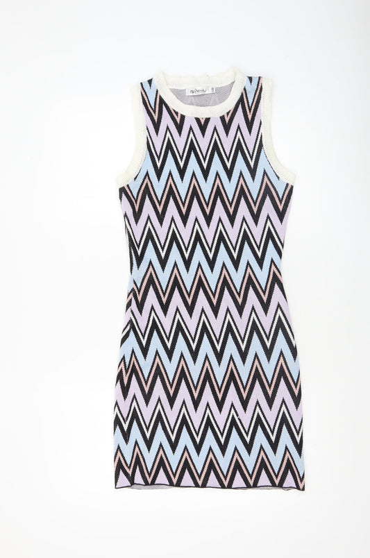 Womens UK Size S FLAM Mode Bodycon Dress