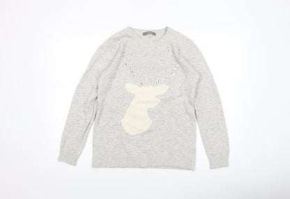 Womens UK Size M Oasis Grey Pullover Jumper