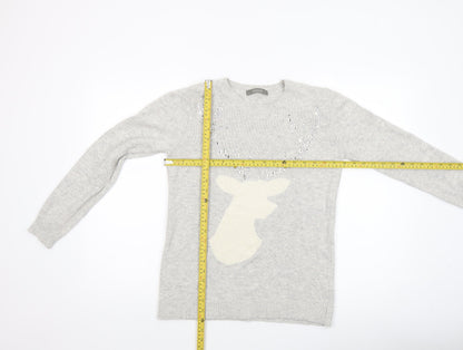 Womens UK Size M Oasis Grey Pullover Jumper