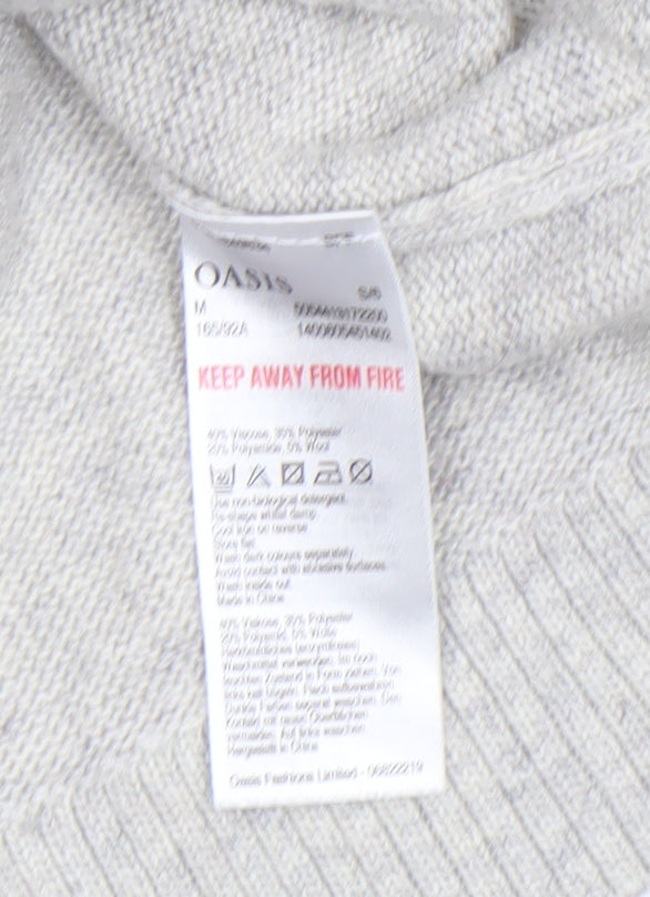 Womens UK Size M Oasis Grey Pullover Jumper