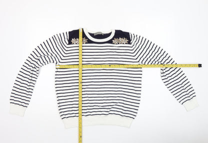 Womens UK Size L Oasis White Pullover Jumper