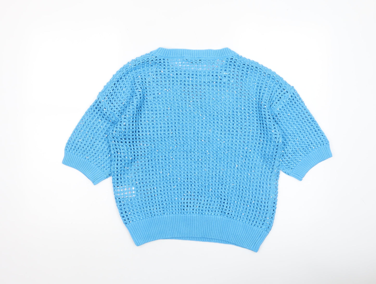 Womens UK Size M Peacocks Blue Pullover Jumper