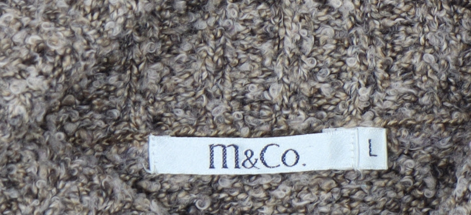 Womens UK Size L M&Co Brown Pullover Jumper
