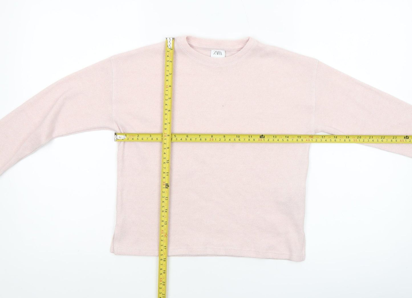 Girls UK Size 6-7 Years Zara Pink Pullover Jumper