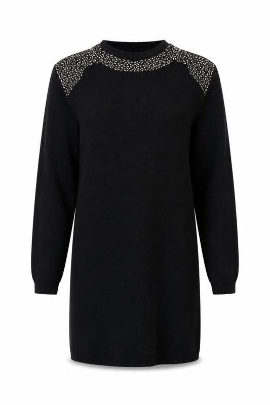 Womens UK Size L Wild Flower Black Pullover Jumper