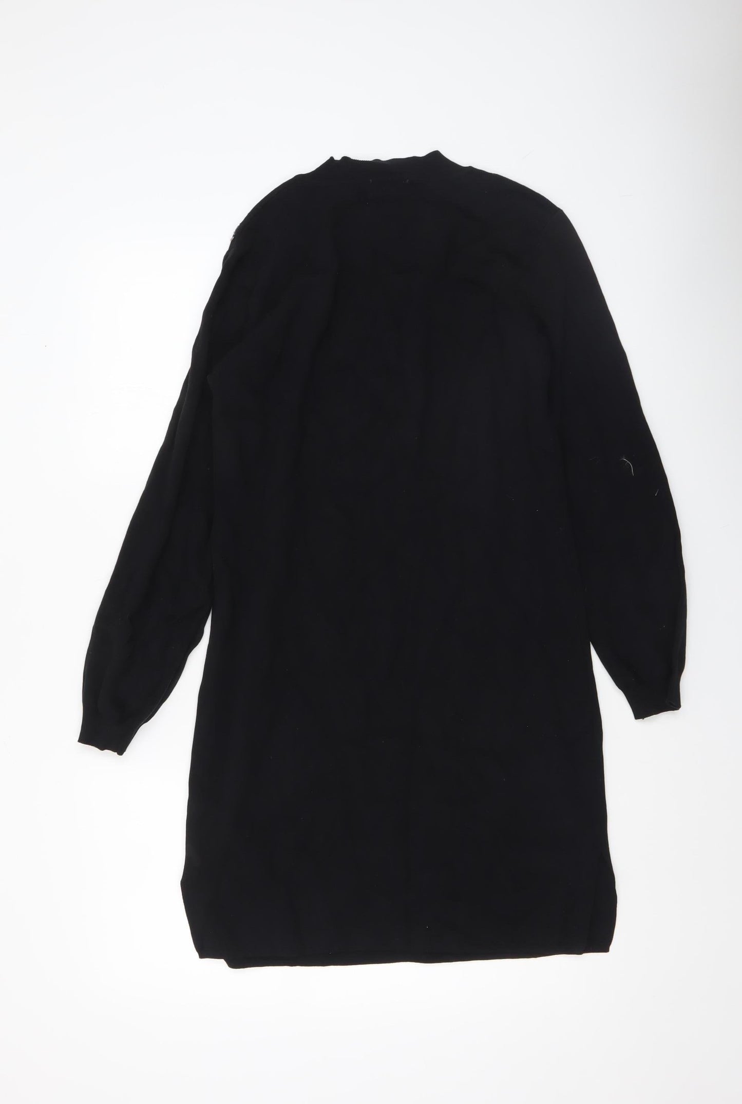 Womens UK Size L Wild Flower Black Pullover Jumper