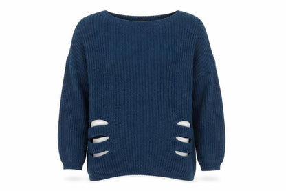Womens UK Size S Naanaa Blue Pullover Jumper