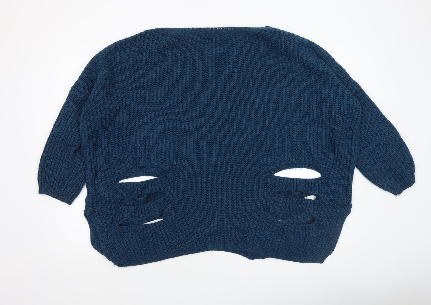 Womens UK Size S Naanaa Blue Pullover Jumper