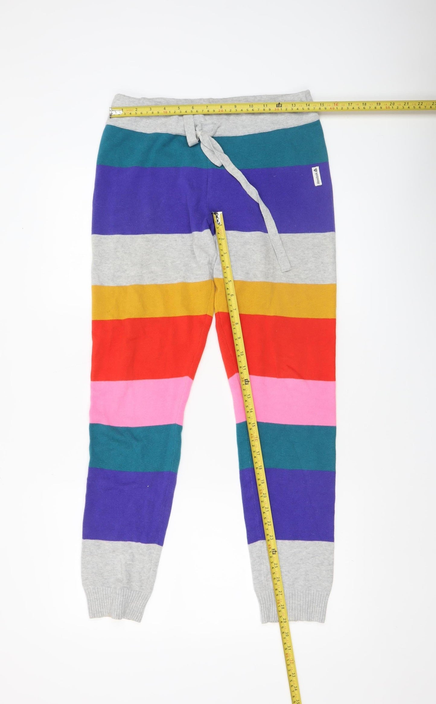 Womens UK Size S Reebok Regular Fit Jogger Multicoloured Trousers