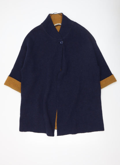 Womens UK Size L Chiaramente Blue Cape Jumper