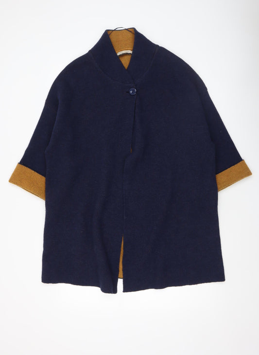 Womens UK Size L Chiaramente Blue Cape Jumper