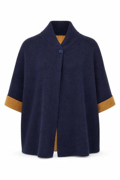 Womens UK Size L Chiaramente Blue Cape Jumper
