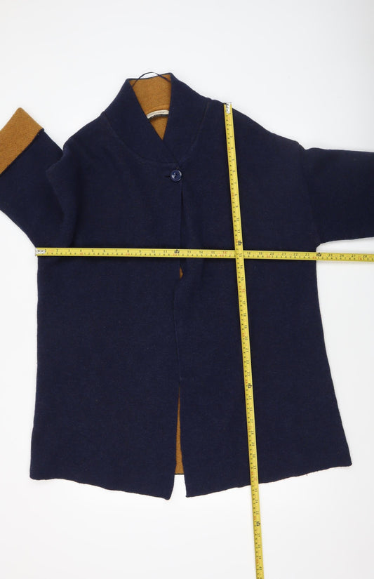 Womens UK Size L Chiaramente Blue Cape Jumper