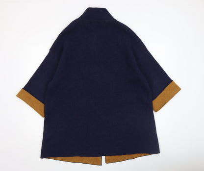Womens UK Size L Chiaramente Blue Cape Jumper