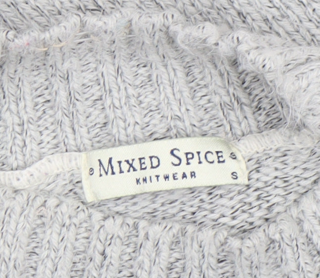 Womens UK Size S Mixed Spice Grey Pullover Jumper