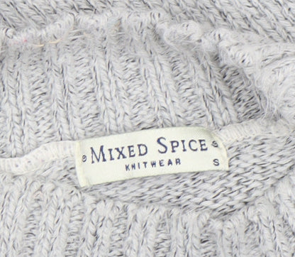 Womens UK Size S Mixed Spice Grey Pullover Jumper