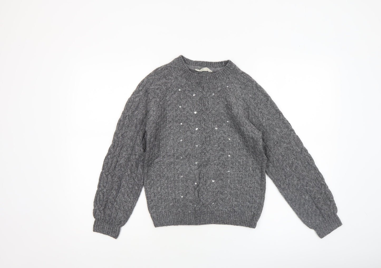 Girls UK Size 12 Years John Lewis & Partners Grey Pullover Jumper