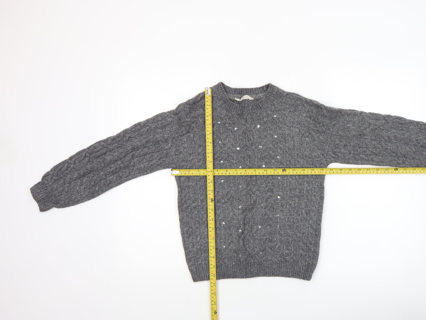 Girls UK Size 12 Years John Lewis & Partners Grey Pullover Jumper