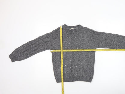 Girls UK Size 12 Years John Lewis & Partners Grey Pullover Jumper