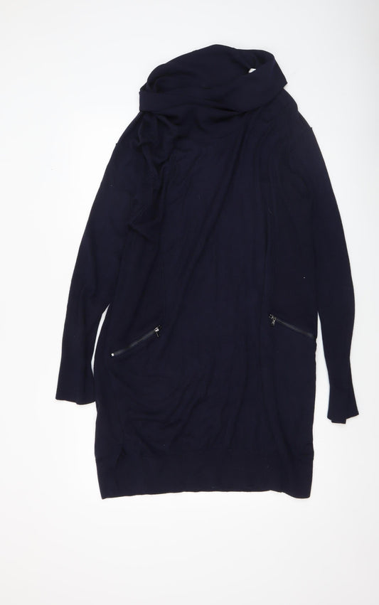 Womens UK Size 16 John Rocha Blue Tunic Jumper