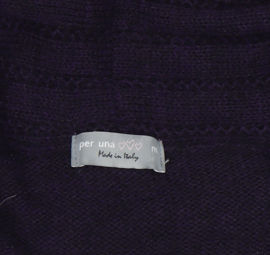 Womens UK Size M Marks and Spencer Purple Cardigan Jumper