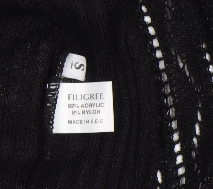 Womens UK Size S Saloos Black Cardigan Jumper