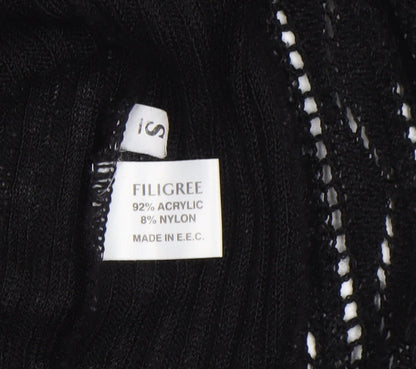 Womens UK Size S Saloos Black Cardigan Jumper