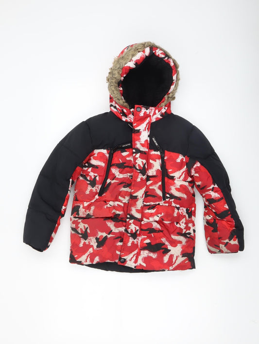 Boys UK Size 5-6 Years George Red Puffer Jacket