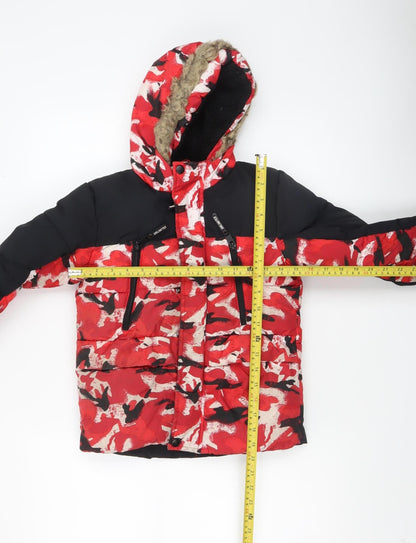 Boys UK Size 5-6 Years George Red Puffer Jacket