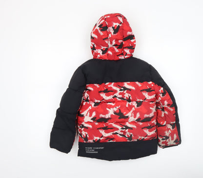 Boys UK Size 5-6 Years George Red Puffer Jacket