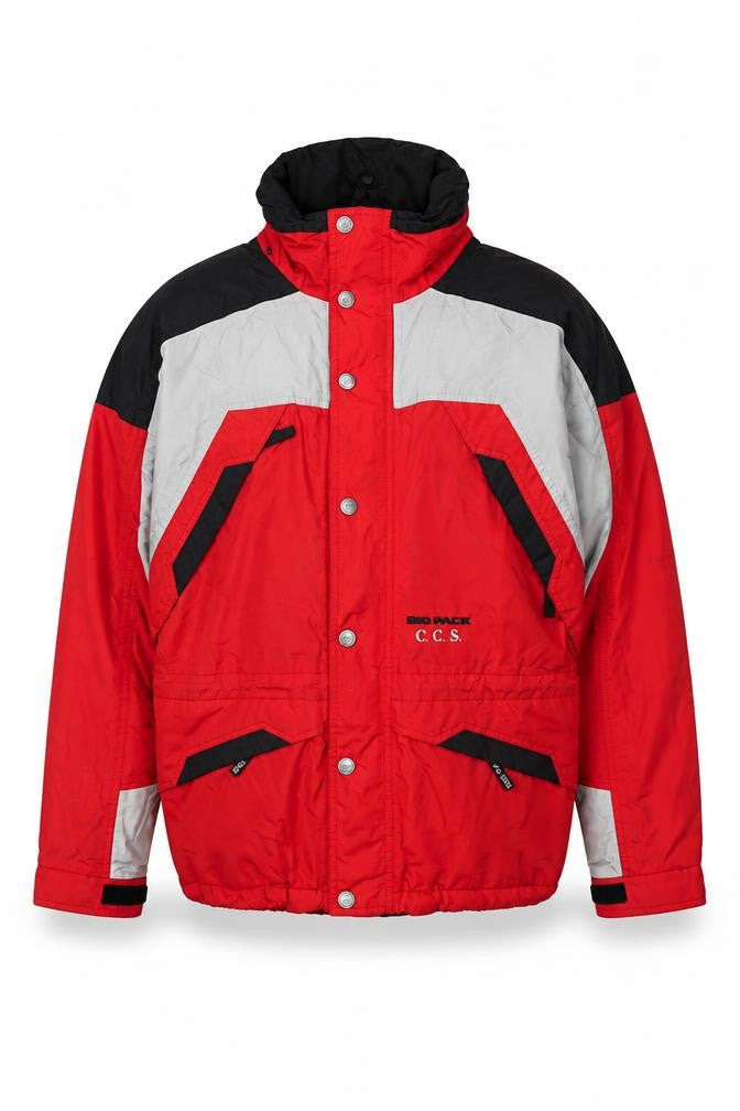 Mens UK Size S Big Pack Red Parka Coat