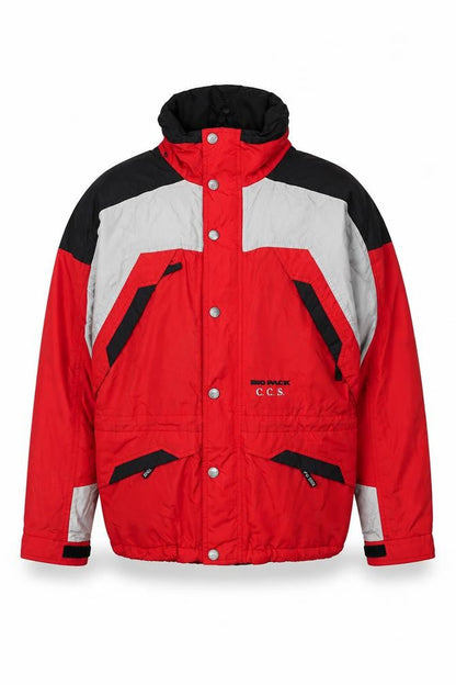 Mens UK Size S Big Pack Red Parka Coat