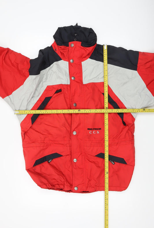Mens UK Size S Big Pack Red Parka Coat