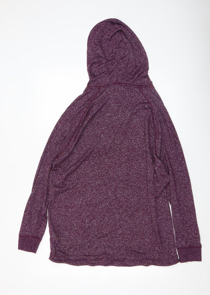 Womens UK Size M PINK Purple Pullover Hoodie