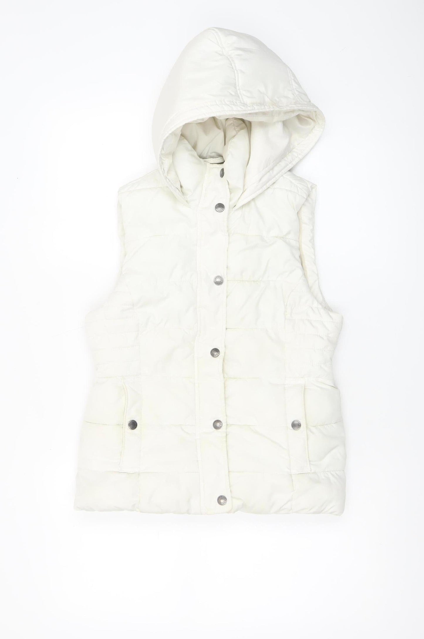 Womens UK Size XS Abercrombie & Fitch White Puffer Jacket