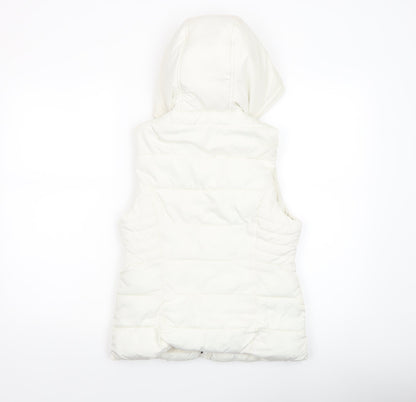 Womens UK Size XS Abercrombie & Fitch White Puffer Jacket