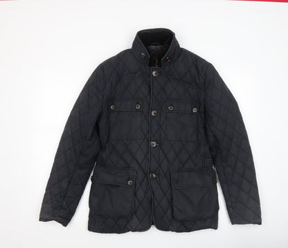 Ted Baker Women's Black Quilted Mid-Length Jacket Size 10