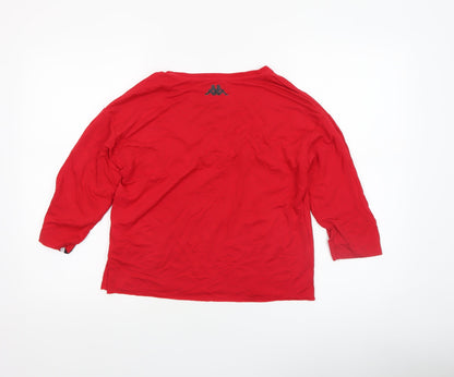 Womens UK Size M Kappa Red Jersey T-Shirt