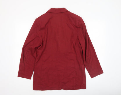 Womens UK Size 10 Marks and Spencer Regular Red Blazer