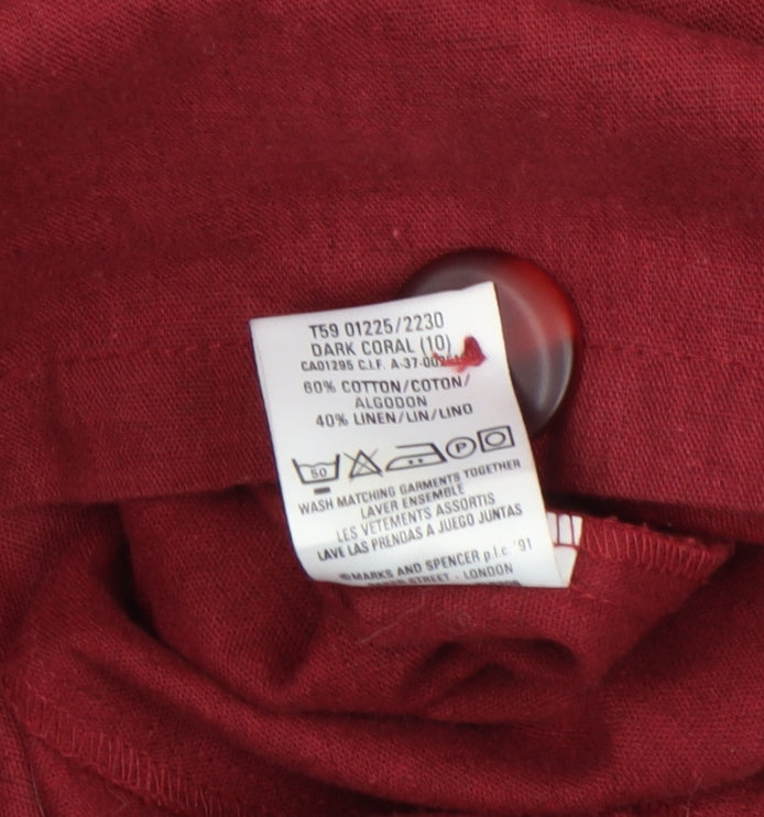 Womens UK Size 10 Marks and Spencer Regular Red Blazer