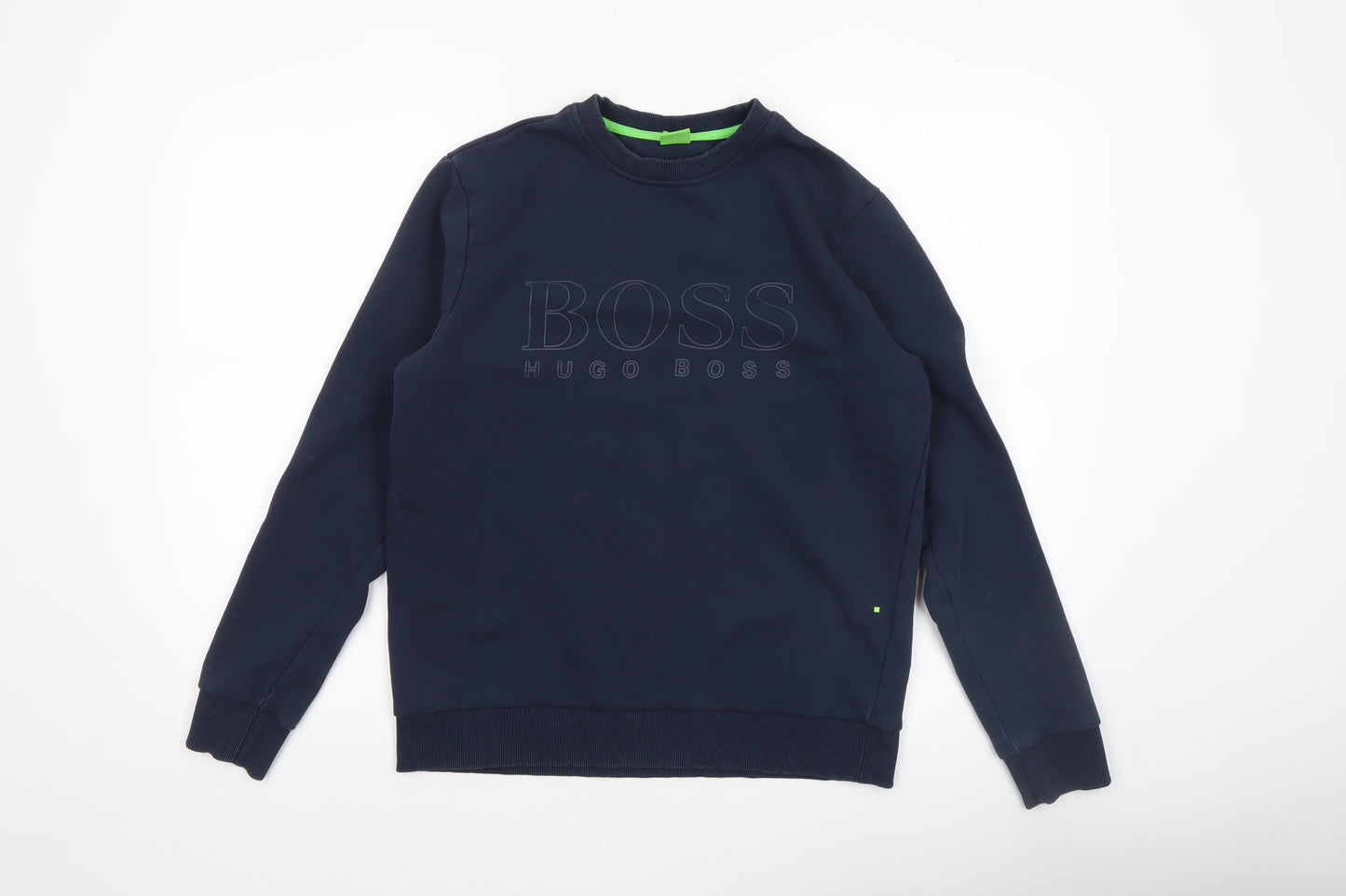 Mens UK Size S HUGO BOSS Blue Pullover Sweatshirt