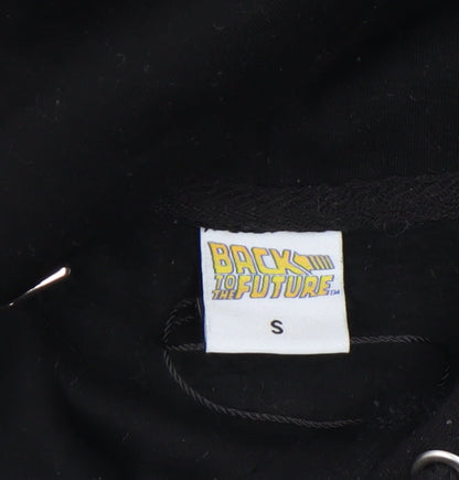 Mens UK Size S Back to the Future Black Pullover Hoodie