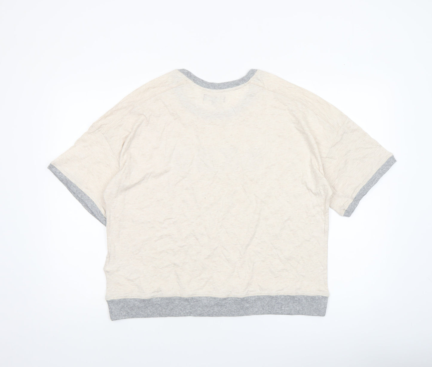 Womens UK Size L DKNY Beige Basic T-Shirt