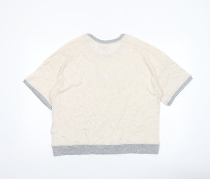 Womens UK Size L DKNY Beige Basic T-Shirt